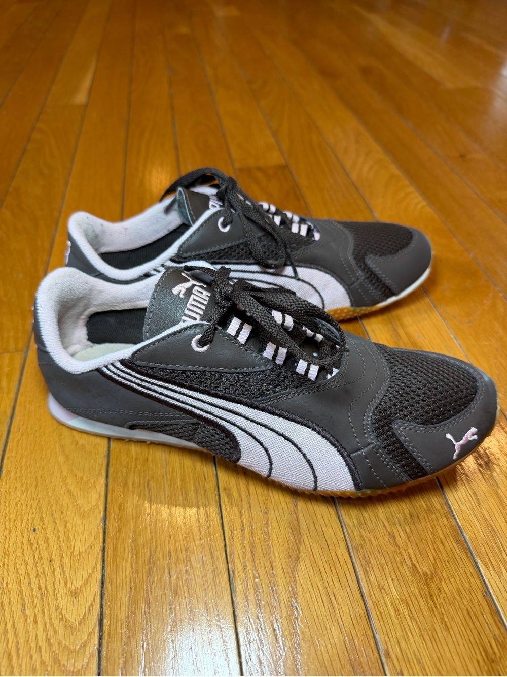 Puma H-Street Sneakers Lace Up Tennis Shoes Brown & Pink Women’s Sz 7